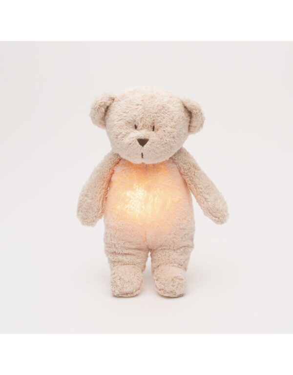 peluche sonore en coton biologique ourson rose